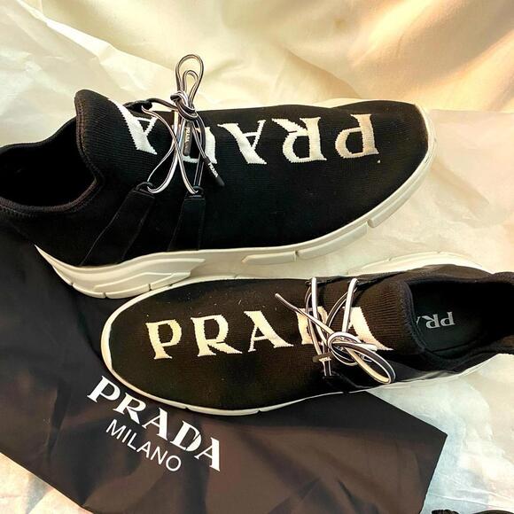 Prada Milano Two Tone Lace Up Sneakers, Men’s Size 9 - Picture 5 of 14